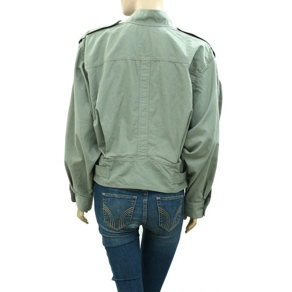 Etoile Isabel Marant Zonca Jacket Cotton Overall Utility Green M New - Picture 9 of 11